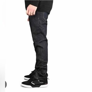 Volcom Men's Vorta Slim Straight Black  Denim Jean